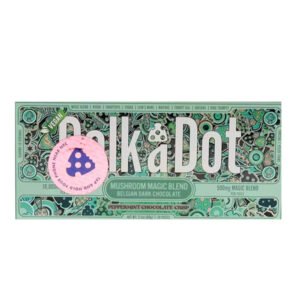 Peppermint Chocolate Crisp PolkaDot Magic Mushroom Belgian Dark Chocolate